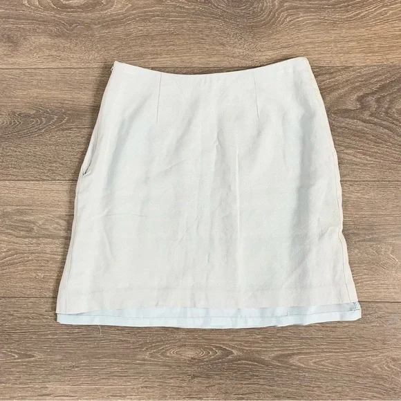 Esprit Women’s Micro Mini Skirt Vintage High rise waist Y2k 2000s Pale Blue - Picture 8 of 12